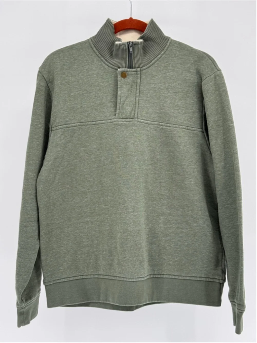 Orvis Men's Green Quarter-Zip Sweatshirt Medium
